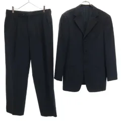ARMANI COLLEZIONI アルマーニコレッツォーニ ヘリンボーン スーツ 上下 セットアップ 46 ブラック メンズ 古着のサムネイル