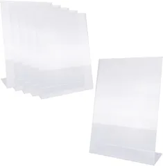 Bandys 飲食店 卓上 メニュー アクリル フォトフレーム POP ポップスタンド オフィス サイン L字 6個セット( クリア)