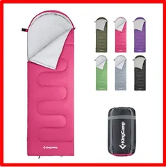 【送料無料 】 大人 春夏秋用_ロースレッド 右開け 1.4kg KingCamp 寝袋 夏用 シュラフ コンパクト 封筒型 オールシーズン ポリエステル 保温