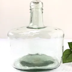 ガラス製 ジャンボ瓶 アンティーク ガラス瓶 ボトル 特大 レトロ 水色 花瓶 大きな 大きい　ビッグ 昭和レトロ 古道具 レトロ ガラスグラス