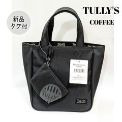 新品■TULLY'S COFFEE タリーズコーヒー■セカンド トートバッグ■ポーチ付■ブラック
