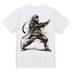 【消防グッズ】奮迅 Tシャツ ー白ー