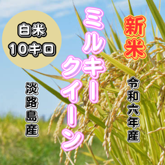 数量限定‼️新米令和6年淡路島産ミルキークイーン白米10キロ