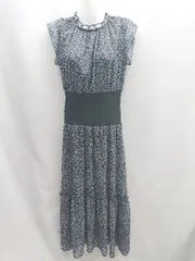 ◇ ⊂ dazzlin ダズリン 小花柄 ロング丈 ワンピース サイズF ブラック系 レディース E  【1501230011358】