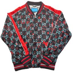 【スピード配送】GUCCI 総柄ブルゾン ナイロンジャケット 馬柄 48 スピード配送】GUCCI 総柄ブルゾン ナイロンジャケット 馬柄 48