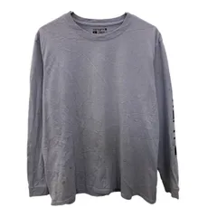 carhartt 長袖 プリントTシャツ XL ライトパープル プルオーバー 袖プリント 無地 カーハート 古着卸 アメリカ仕入 a705-5746