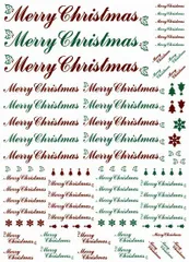 クリスマス 転写紙 6サイズ 合計159枚 未使用品 ポーセラーツ 2025