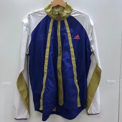 adidas 5国旗タグ アディダス 90年代 ナイロンジャケット CLIMA SHELL ウインドブレーカー ライトアウター EQUIPMENT ２WAYドッキングジャケット 袖 着脱 ビンテージ 90's CHINA製 メンズ M ブルー/その他