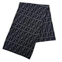 新品未使用Fendi ズッカマフラー フリンジ付ホワイトデー黒グレー 楽天市場】フェンディ ズッカ（マフラー・スカーフ｜バッグ
