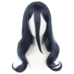 【人気商品】変装 コスプレ 耐熱ウィッグ コスプレ用小物 キャラクター ネット付き アニメ コミケイベント フルウィッグ ハロウィン 学園祭 ロング 文化祭 ウィッグ 舞台演出 ネイビーブルー 仮装
