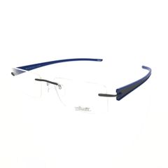 未使用品 Silhouette シルエット  メガネ  5253 ブルー  メンズ ツーポイント　240001139416