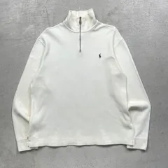 90年代 Polo by Ralph Lauren ポロバイラルフローレン リブスウェット ハーフジップ メンズL 