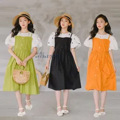 女の子ワンピース夏新作 韓国風プリンセススカート キッズワンピース120CM 130CM 140CM 150CM 夏服キッズワンピース 半袖ワンピース 170CM子供服 160CM  vii3x575272