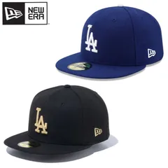 新品 NEWERA ニューエラ ロサンゼルス ドジャース LA 59FIFT CAP キャップ 帽子 大谷翔平 MLB メジャーリーグ 刺繍 ロゴ コラボ 野球 ベースボール メンズ レディース  ダークロイヤル ブルー 青 黒 ブラック ゴールド