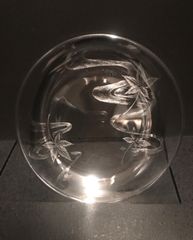 もみじのガラスプレート〜手彫りガラス〜
