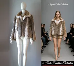 究極のエレガンスを纏う☆ラグジュアリーなアメリカンリンクスリアルファーコート新品1点物本物毛皮☆価値のある逸品 世界三大毛皮のひとつ