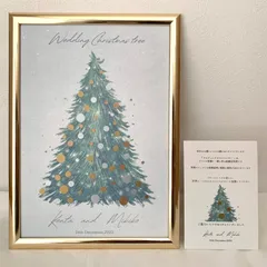 ウェディングツリー 結婚証明書 [クリスマスツリー]｜ ウェルカムツリー オリジナル写真　結婚式　ペーパーアイテム　冬