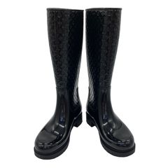 【新品同様】LOUIS VUITTON　ルイヴィトン　レインブーツ　長靴　モノグラム　ブラック　39 ☆正規品☆