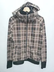 ◇ ⊇ n'Or ノアール チェック 長袖 ジップアップ パーカー ブルゾン サイズ1 ベージュ レディース P  【1409090042454】のサムネイル