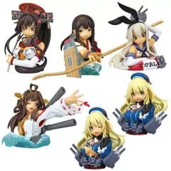 【中古】トレーディングフィギュア 全6種セット 「カプセルQフロイライン 艦隊これくしょん～艦これ～ 艦娘中破胸像名鑑」