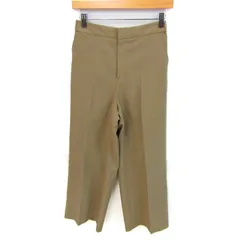 エファム ワイドパンツ ボトムス センタープレス 日本製 レディース Sサイズ ベージュ et Femme 【中古】