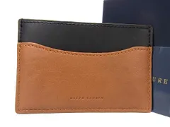 ■新品■未使用■ RALPH LAUREN ラルフローレン レザー カードケース カード入れ パスケース 定期入れ ブラウン系×ブラック系 AQ4086 のサムネイル
