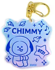 【中古】雑貨 CHIMMY(ジミン) パープル オーロラアクリルキーチェーン 「BT21」