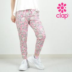 新品 clap クラップ CLAPフィットネス ウェア クラップ フィットネスウェア レディース ブランド クロップドパンツ HIBISCUS CROPPED PANTS ピンク ハイビスカス かわいい 新作 2025