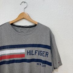 トミーヒルフィガー TOMMY HILFIGER Tシャツ 【XL】 半袖Tシャツ メンズ グレー ビッグロゴ プリントT