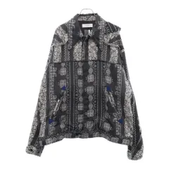 FACETASM (ファセッタズム) ORIGINAL BANDANA PRINT SHURUNKEN JACKET MKS-JK-U06 バンダナプリントジャケット ブラックのサムネイル