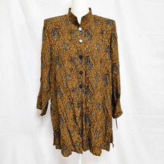 チャイナ服 ブラウン ゴールド刺繍 シルク 中国上海「華鳳中式服装商店」 チャイナ服 ブラウン ゴールド刺繍 シルク 中国上海「華鳳中式服装商店