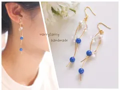 夏色＊ウェーブ二連ピアス｡ﾟ＋．