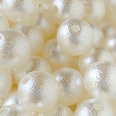 【大容量】アイボリー コットンパール風ビーズ 12mm 10mm 8mm 6mm 4mm 両穴 ハンドメイド アクセサリーパーツ