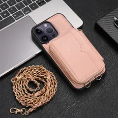 iPhone14pro 対応ケース ストラップ付き 背面手帳型ケース  ICカード入れ スマホケース　スマホショルダー iPhone14proケース 財布付き ショルダーバッグ 紐付き アイフォン14プロケースカード収納 カードケース斜め肩掛け スタンド機能