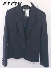 ◇ NATURAL BEAUTY BASIC ストライプ 1B 長袖 テーラード ジャケット サイズS ネイビー レディース  【中古】 【1111180005453】