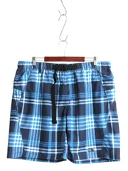 【お得なクーポン配布中!】 ノースフェイス チェック ショートパンツ メンズ XL 古着 アウトドア サーフ スイム ショーツ 短パン 水陸両用 ワンポイント インナー付き