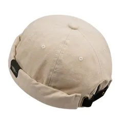 [Croogo] ロールキャップ メンズ レディース ツバなし フィッシャーマンキャップ コットン ワッチ 丸型 無地 春夏 カジュアル ファション帽子