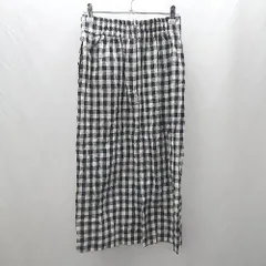 ◇ Θ ◎●未使用● OLIVEdesOLIVE ギンガムチェック柄 ロング丈 タイト スカート サイズF ブラック ホワイト レディース E  【1502180049576】