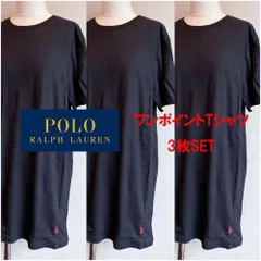 【POLO RALPH LAUREN】ワンポイントTシャツ　BLACK3枚セット