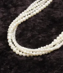 美品 4連ネックレス 淡水パール レディース