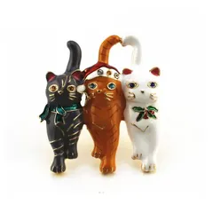 ３兄弟の猫 ブローチ レディース アクセサリー ファッション ねこ キャット