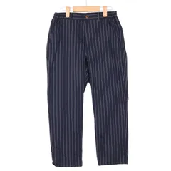 NEW BALANCE ニューバランス 通年 ロゴ★ ストレッチ ストライプ スラックス パンツ Sz.S　レディース ネイビー