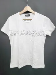 ◇ ⊂ 未使用 ジム・トンプソン アニマルプリント 半袖 Tシャツ カットソー サイズＭ ホワイト系 レディース E  【1507100011640】