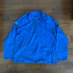 ノースフェース　ジャージジャケット　ブルー　企業ロゴ　XXLサイズ