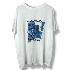 90s ランニング USA製 アートTシャツ ヴィンテージ レトロ ポップ 白 