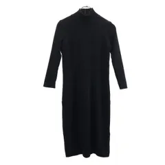 フォクシー 長袖 ニット ワンピース 40 ブラック系 FOXEY バックジップ レディース 古着 【231103】