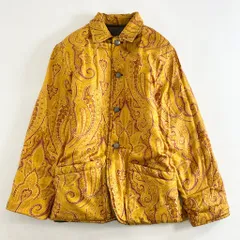 33L14 ETRO エトロ リバーシブルジャケット L オレンジ オリーブ 中綿 アウター ペイズリー バンダナ イタリア製 シルクのサムネイル