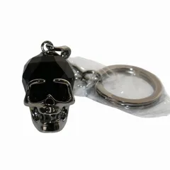 スワロフスキー SWAROVSKI N The Skull キーリング キーホルダー チャーム スカル 骸骨 箱付き ジェットヘマタイト クリスタル 黒 ブラック シルバーカラー 1111589 /KW ■GY18のサムネイル