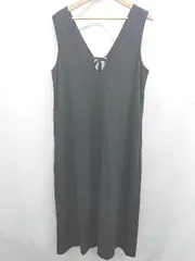 ◇ Θ Bab バブ リボン ロング丈 ジャンパー スカート サイズS ブラック レディース E  【1503040001376】