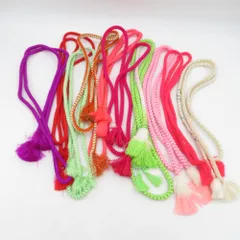 帯締め 10本まとめてセット 丸組 組紐 正絹 色糸 和装小物 帯〆 レディース 女性 振袖 長さ160cm